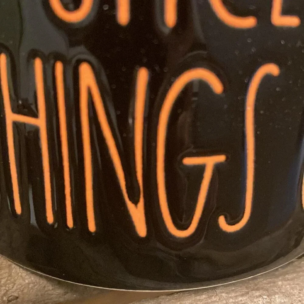 RAE DUNN PUMPKIN SPICE THINGS UP with PUMPKIN ON LID CANISTER JAR